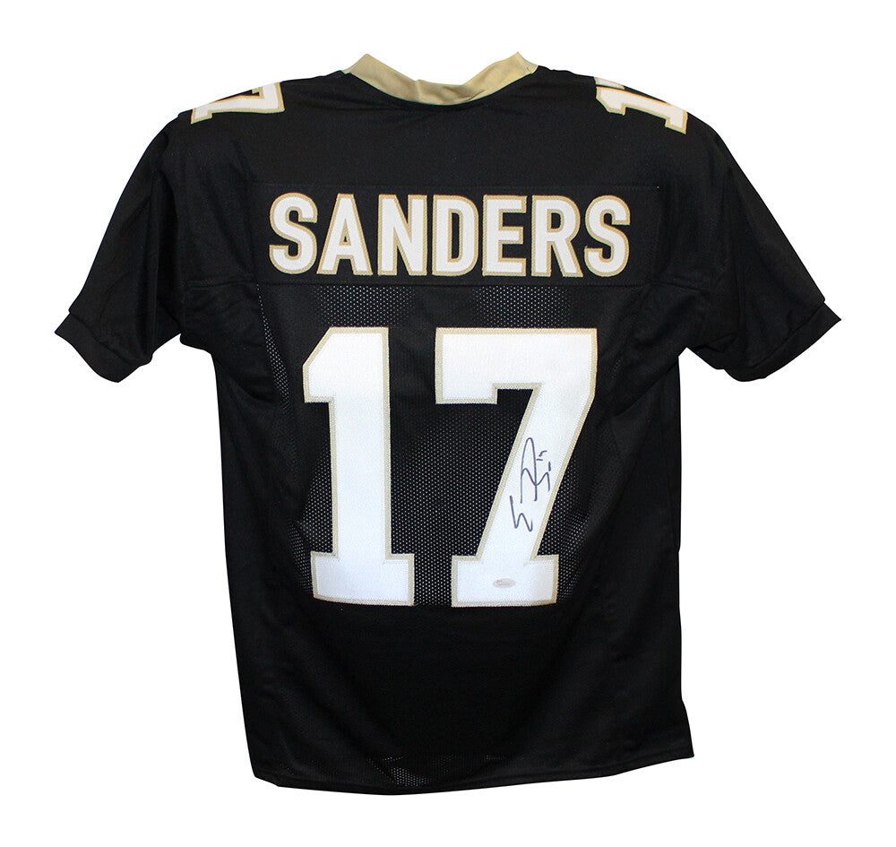 Emmanuel Sanders Autographed/Signed Pro Style Black XL Jersey JSA 31855