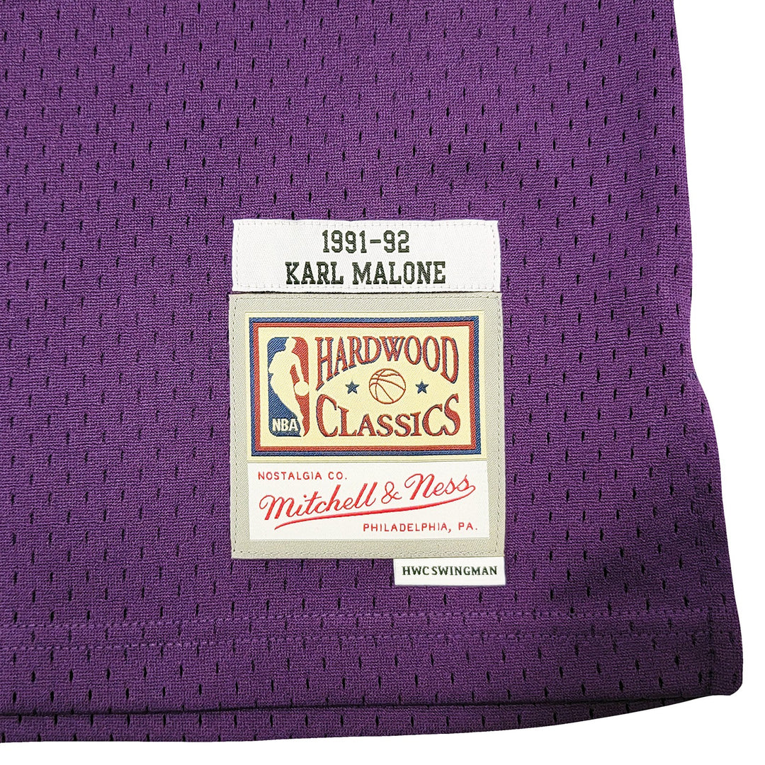 Jazz Karl Malone Auto Purple Authentic Mitchell & Ness Jersey Size XL Beckett
