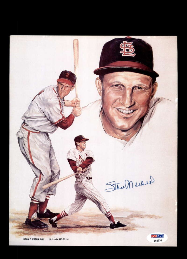 Stan Musial PSA DNA Signed  8x10 Photo Autograph Cardinals