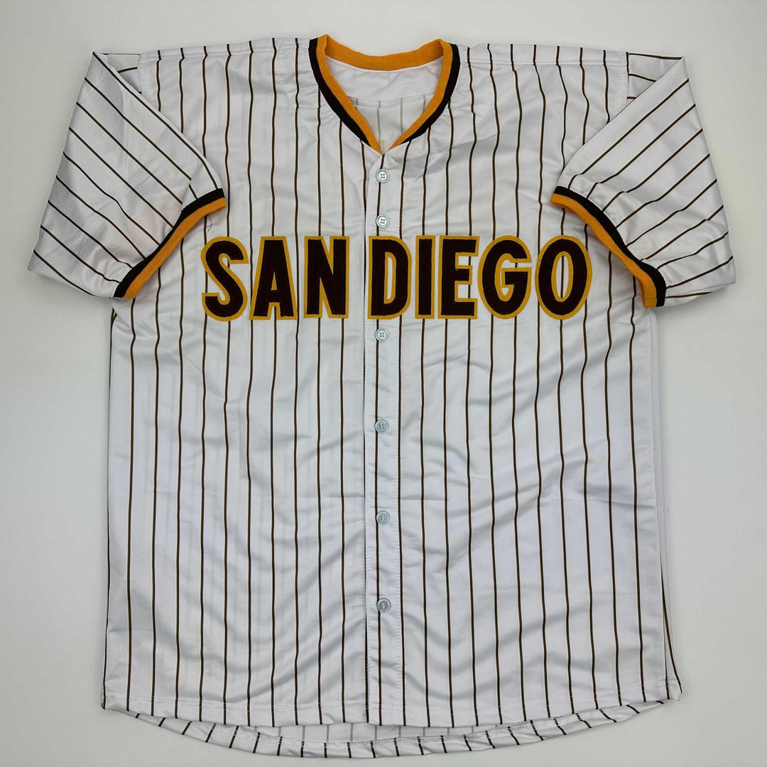 Facsimile Autographed Jackson Merrill San Diego Pinstripe Reprint Jersey Mens XL