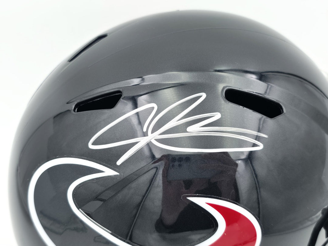 Andre Johnson Auto Texans Blue Full Size Speed Replica Helmet Beckett Witness