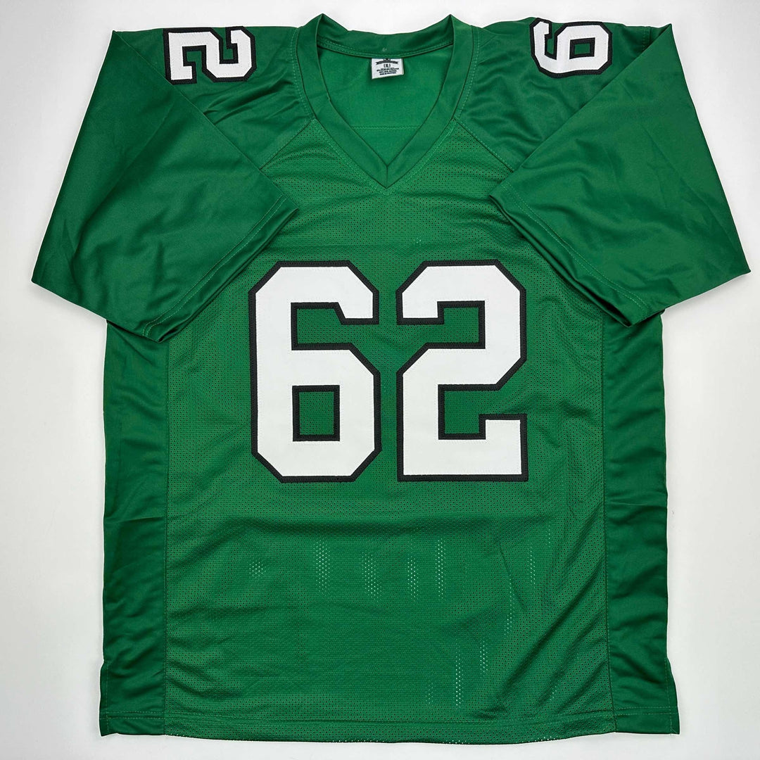 Facsimile Autographed Jason Kelce Philadelphia Kelly Green Reprint Jersey Men XL
