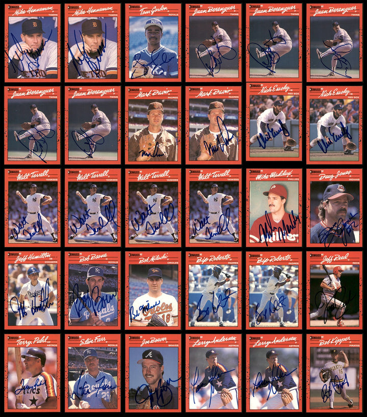 1990 Donruss Baseball Autographed Signed Cards Lot Of 235