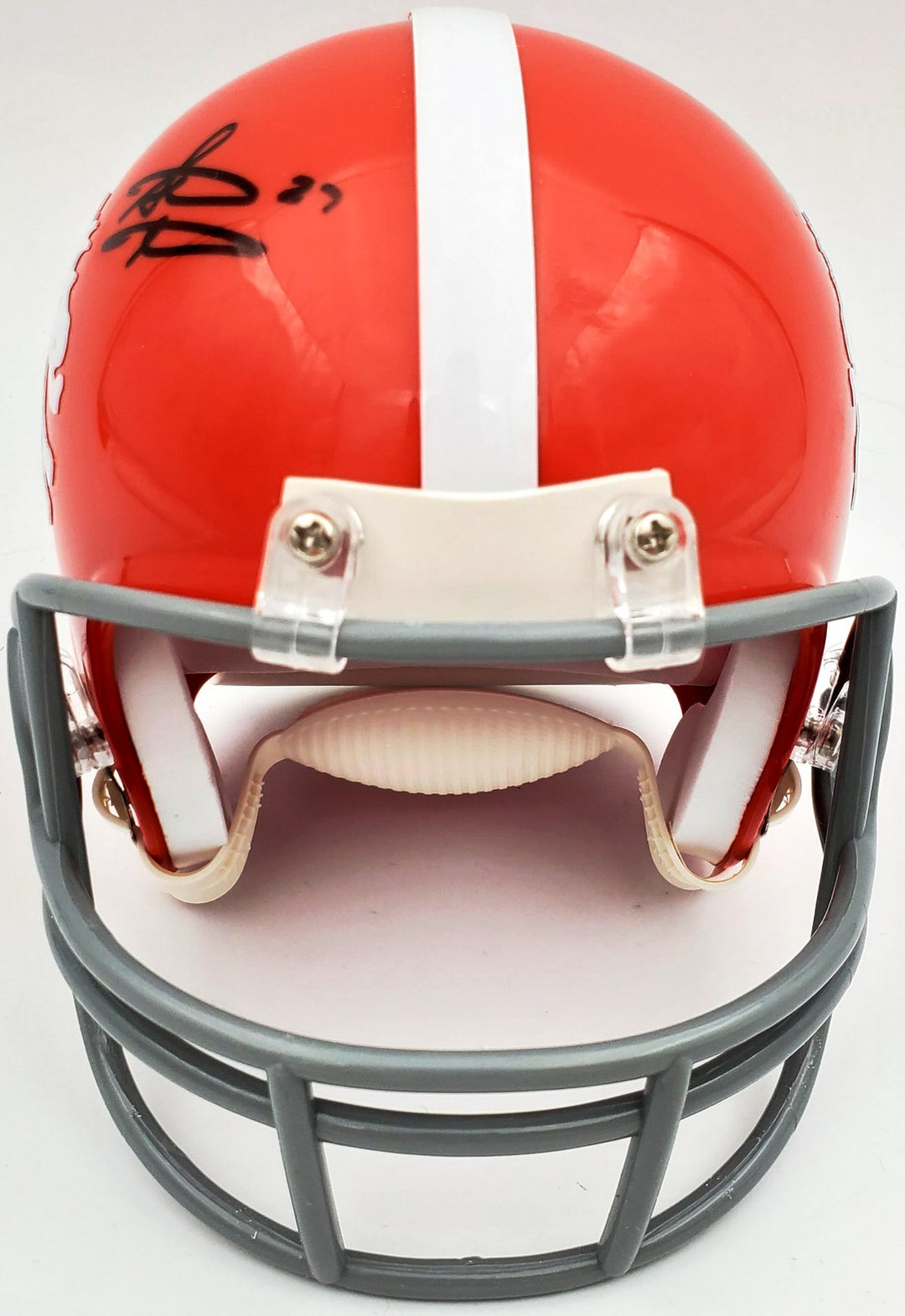 Steve Atwater Signed Denver Broncos Throwback Orange Mini Helmet Beckett BAS