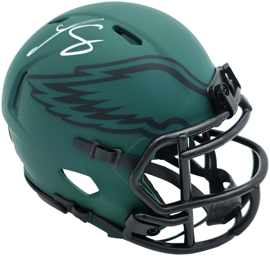 LeSean McCoy Signed Eagles Rave Green Speed Mini Helmet Beckett Witness