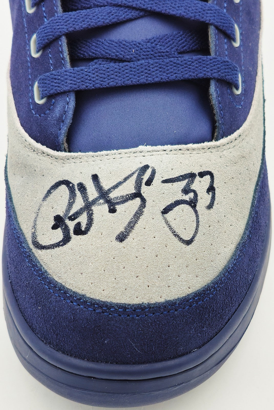 Patrick Ewing Auto Navy Athletics 33 HI OG Shoe Georgetown Hoyas Size 13 W/ Box