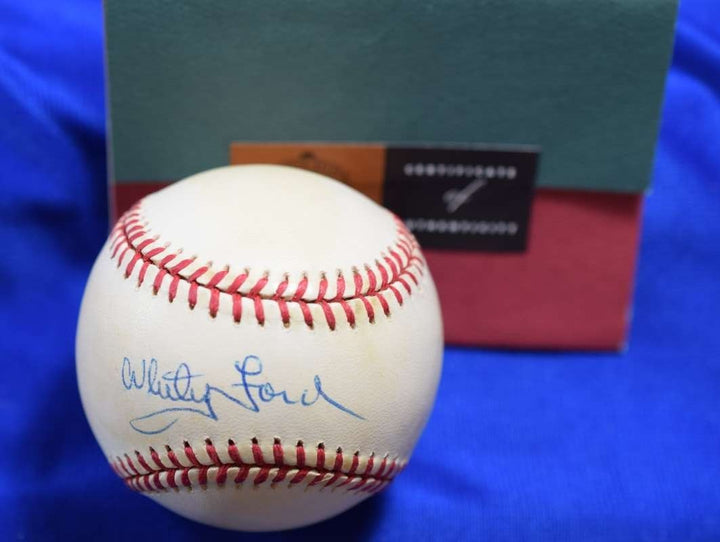 Whitey Ford Upper Deck Coa Autographed American League OAL Signed Baseball