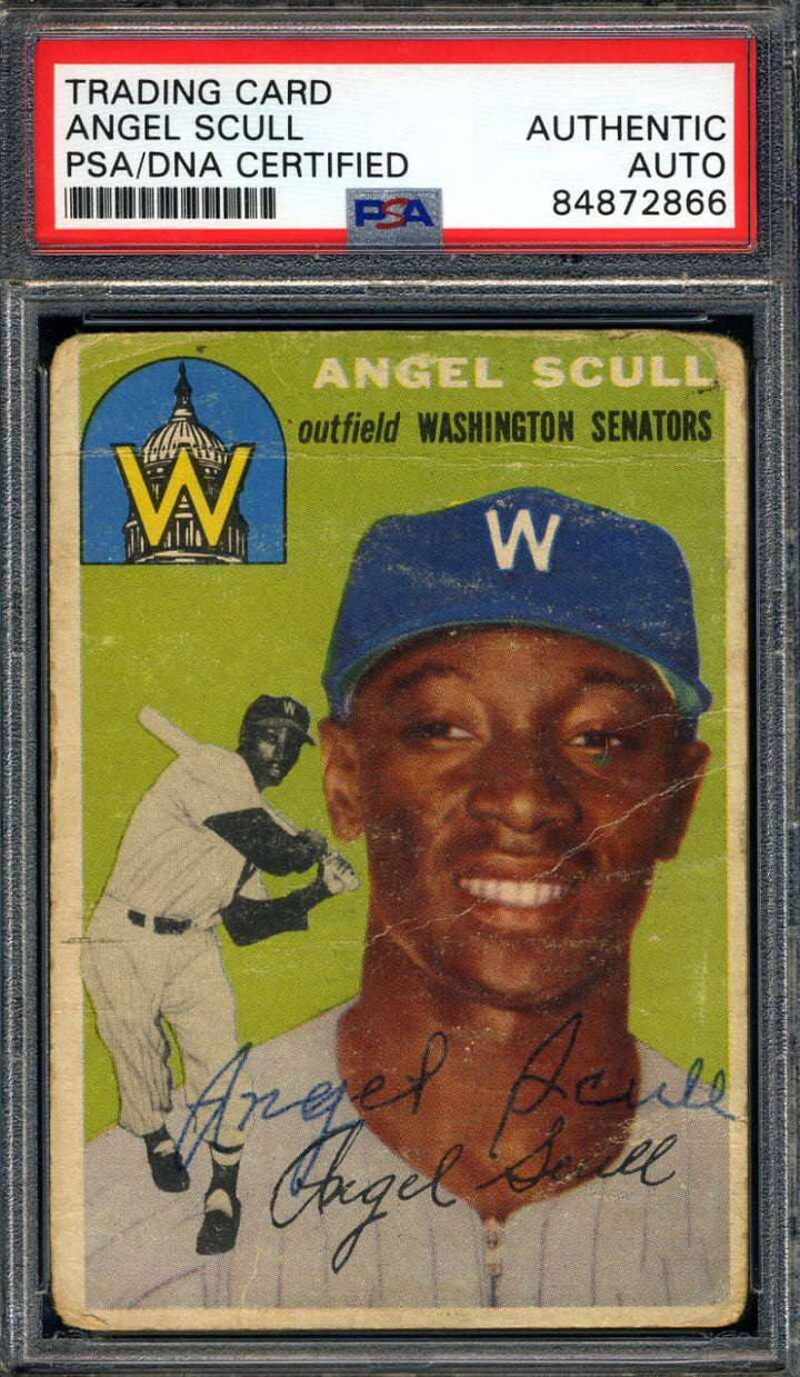 Angel Scull PSA DNA Signed 1954 Topps Autograph