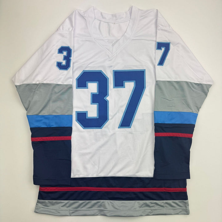 Autographed/Signed Yanni Gourde Seattle White Hockey Jersey JSA COA