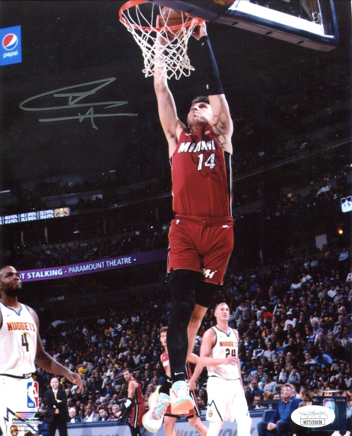 Tyler Herro Autographed Dunking 8x10 Photo (JSA)