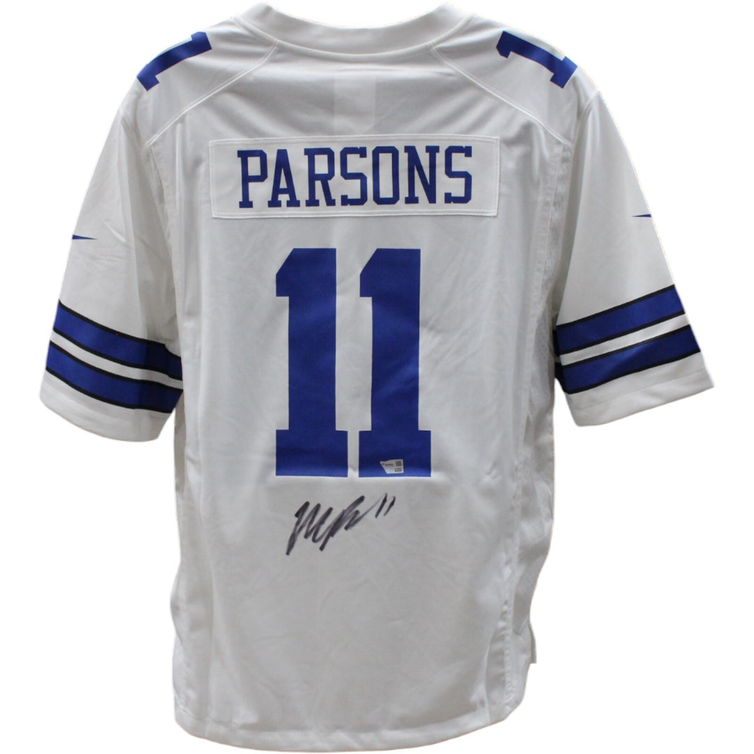 Micah Parsons Signed Dallas Cowboys Nike White Jersey FAN 44951