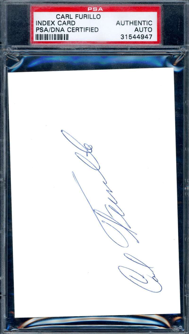 Carl Furillo PSA DNA Coa Signed 3x5 Index Card Autograph