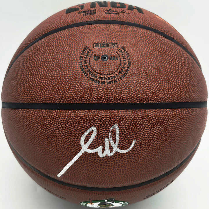 Jaylen Brown Signed Composite Leather Boston Celtics Logo Basketball Beckett Wit
