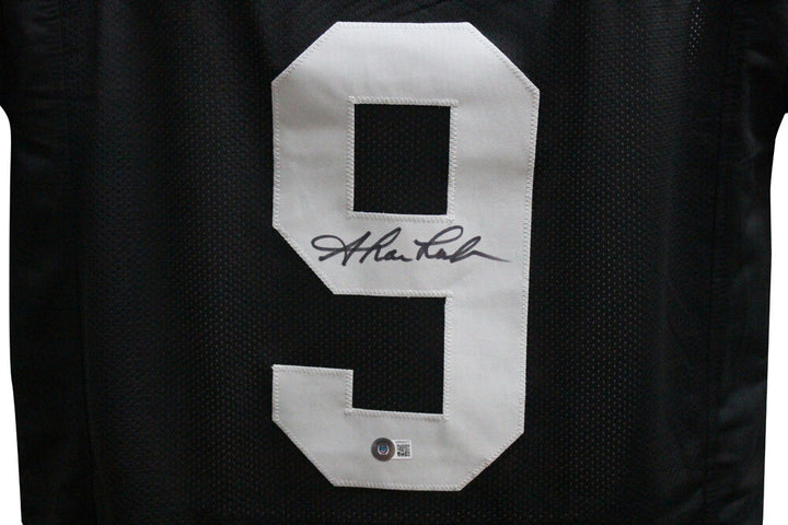 Shane Lechler Autographed/Signed Pro Style Black XL Jersey Beckett BAS 34185
