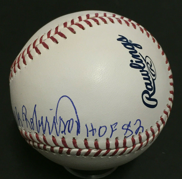 Frank Robinson signed Official MLB Baseball Mint HOF 82 Autograph JSA COA