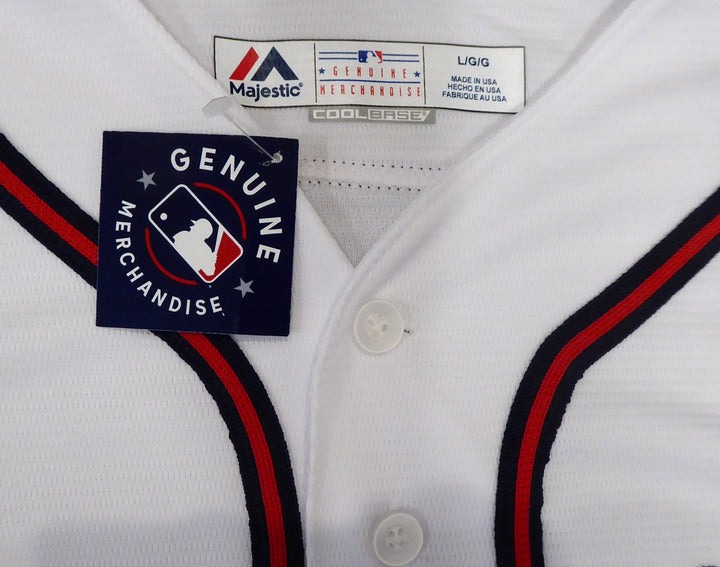 Atlanta Braves Ronald Acuna Jr. Signed Majestic Cool Base White Jersey Size L