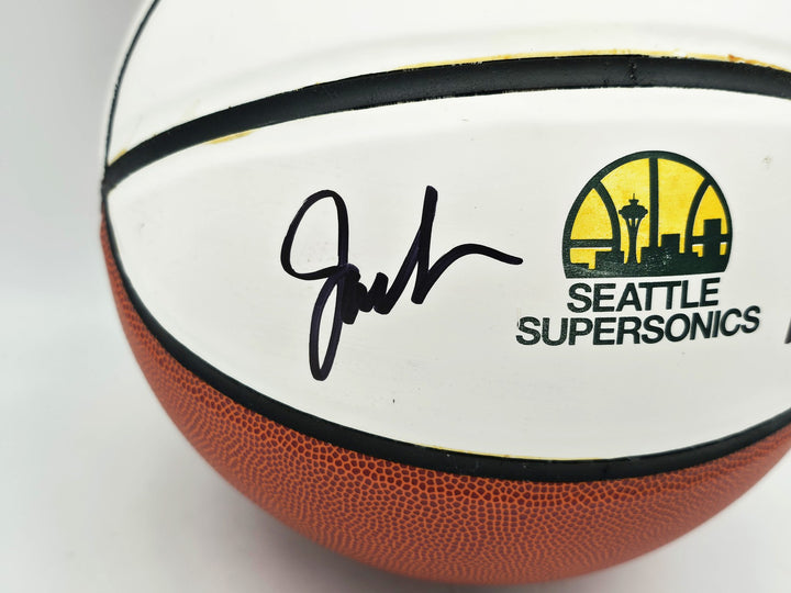 Jack Sikma Signed 1978-79 Supersonics NBA Champions Logo Basketball MCS Holo