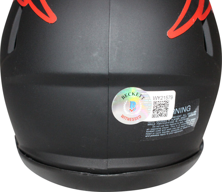 Richard Seymour Signed New England Patriots Eclipse Mini Helmet Beckett 40707