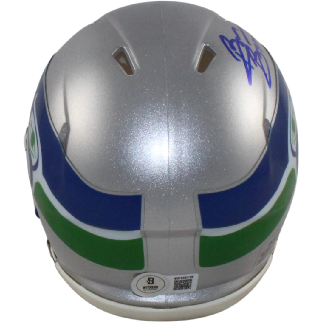 Brian Bosworth Autographed Seattle Seahawks TB Mini Helmet Beckett Witness 54735