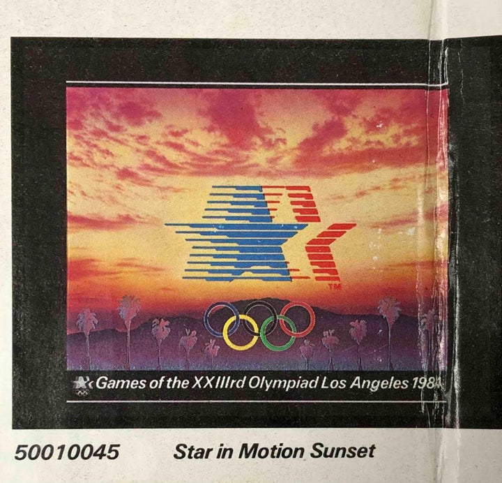 vintage 1984 Los Angeles Olympic Games 22x28 Star in Motion LA Sunset poster New