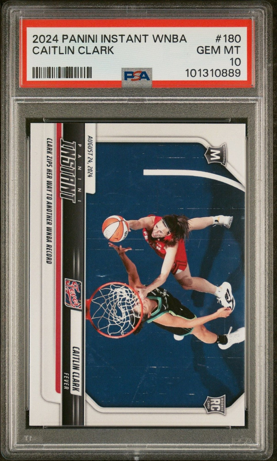 Graded 2024 Panini Instant Caitlin Clark #180 RC Basketball Card PSA 10