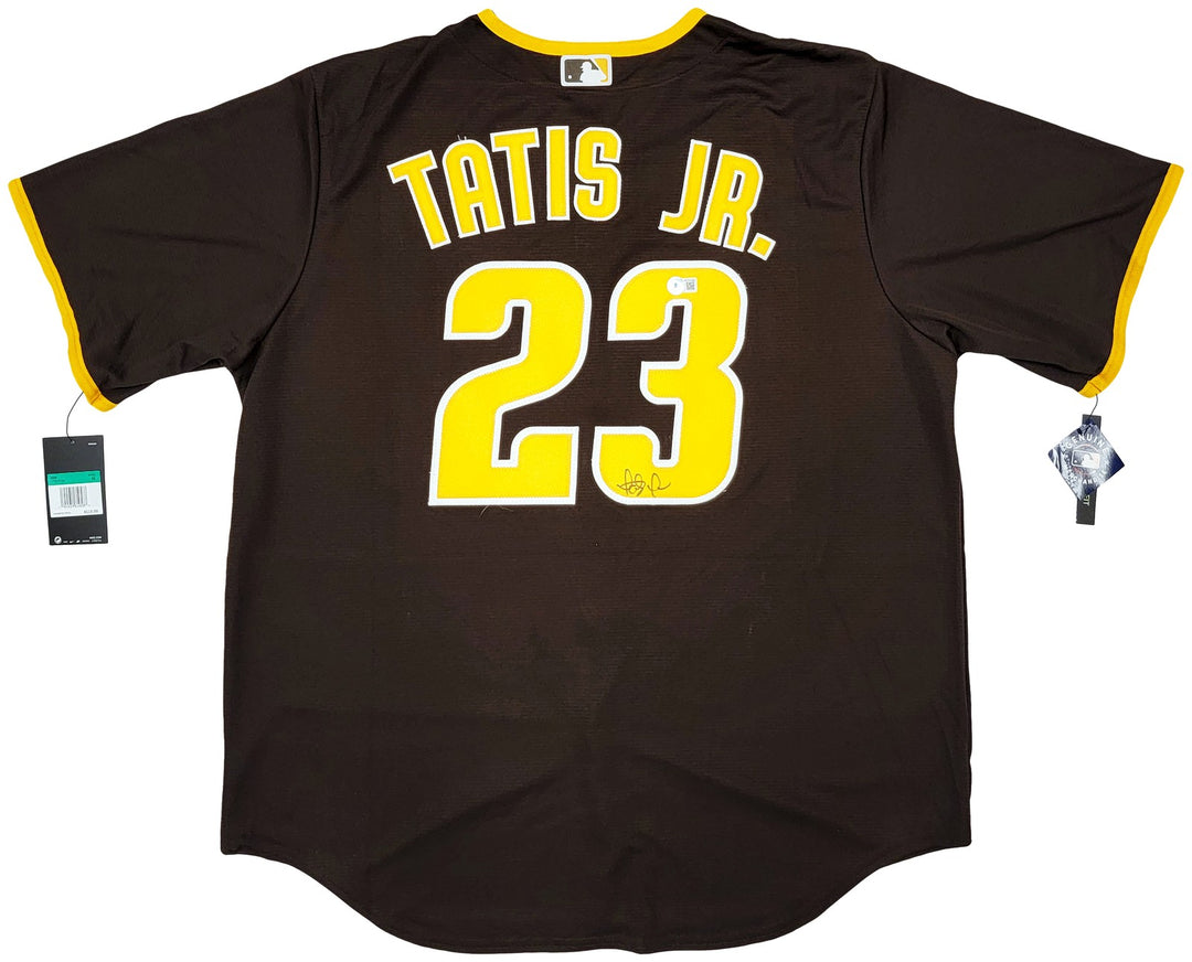 San Diego Padres Fernando Tatis Jr. Signed Brown Nike Jersey Size XL Beckett Wit
