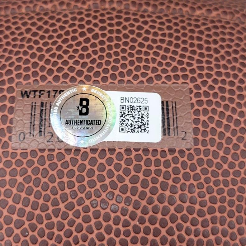 Justin Tucker signed Replica NFL Football Ravens autograph (A) ~ Beckett BAS