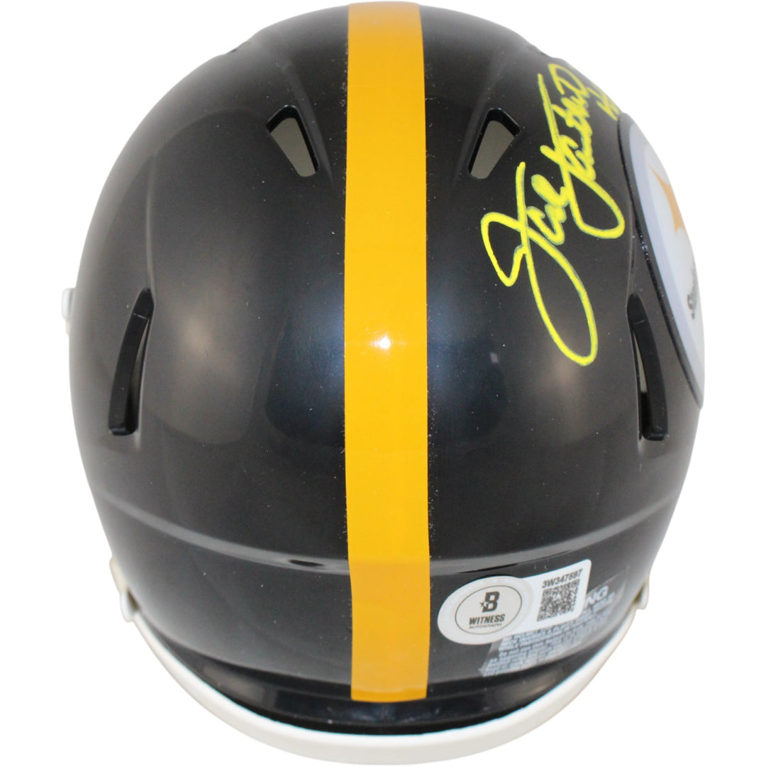 Jack Lambert Autographed Pittsburgh Steelers TB Mini Helmet HOF Beckett 54015