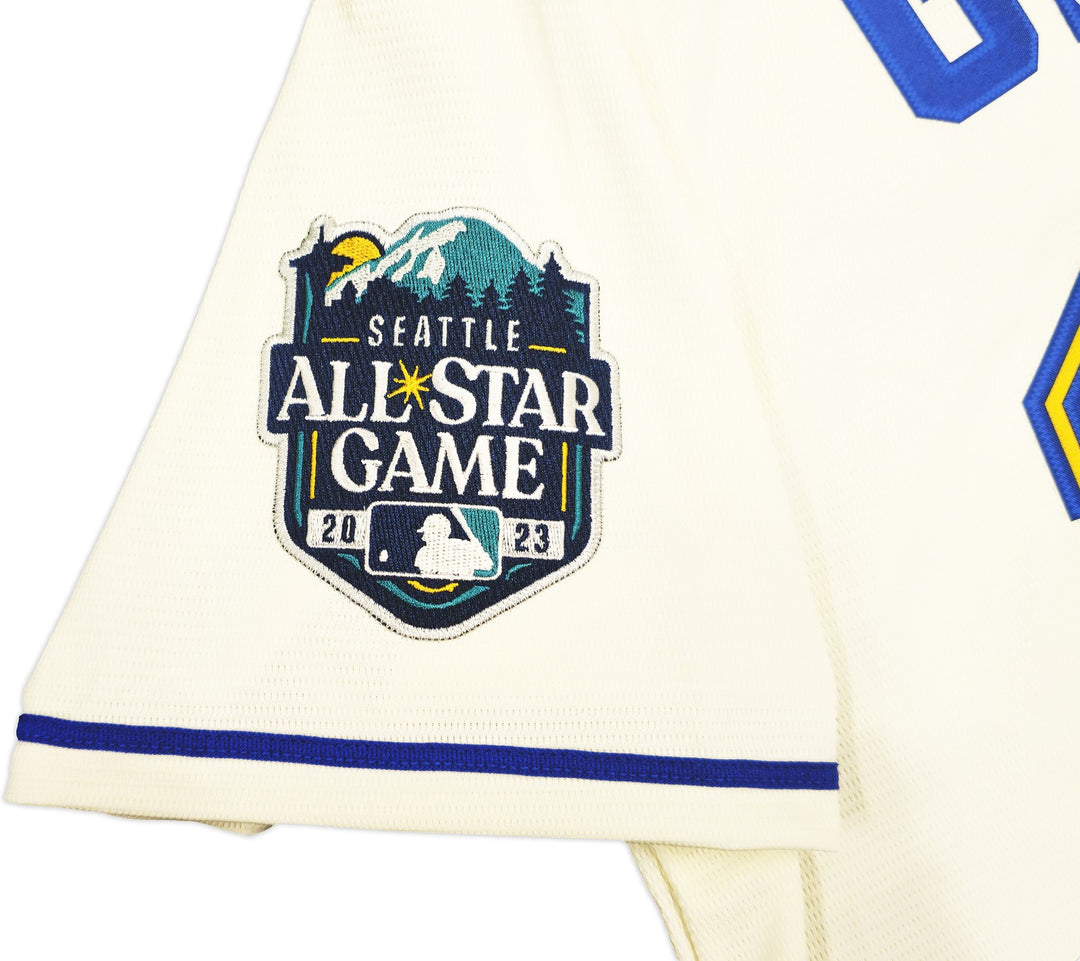 Mariners Ken Griffey Jr Auto Cream Nike 2023 AS Game Patch Jersey Size M Beckett