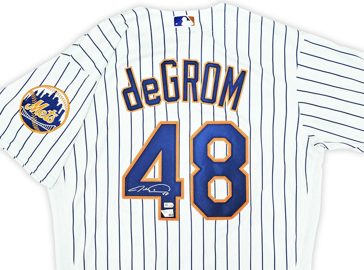 Mets Jacob deGrom Signed White Nike Authentic Jersey Size 44 Fanatics Holo