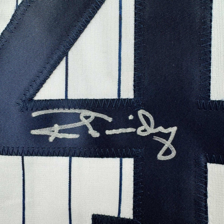Autographed/Signed Ron Guidry New York Pinstripe Jersey Beckett BAS COA