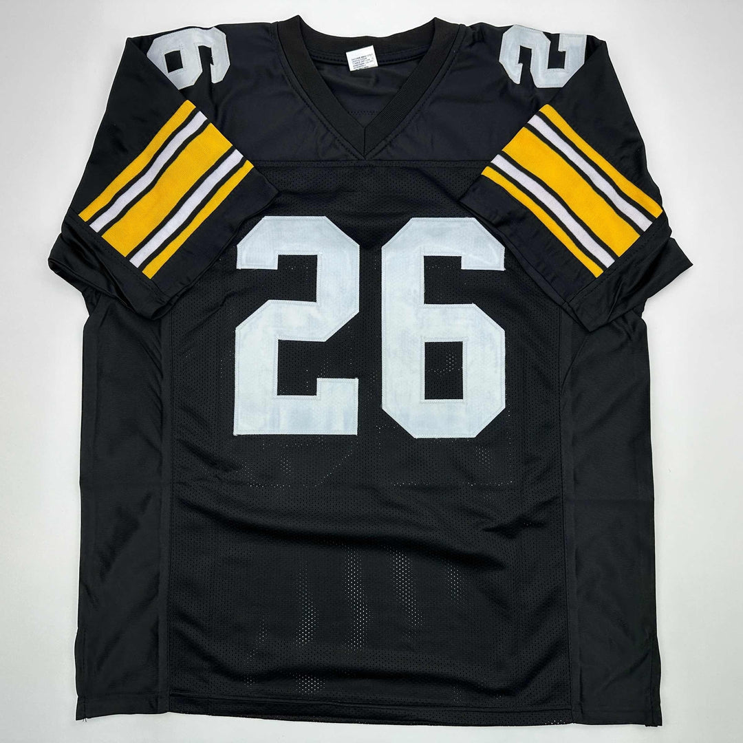 Facsimile Autographed Rod Woodson Pittsburgh Black Reprint Jersey Size Men's XL