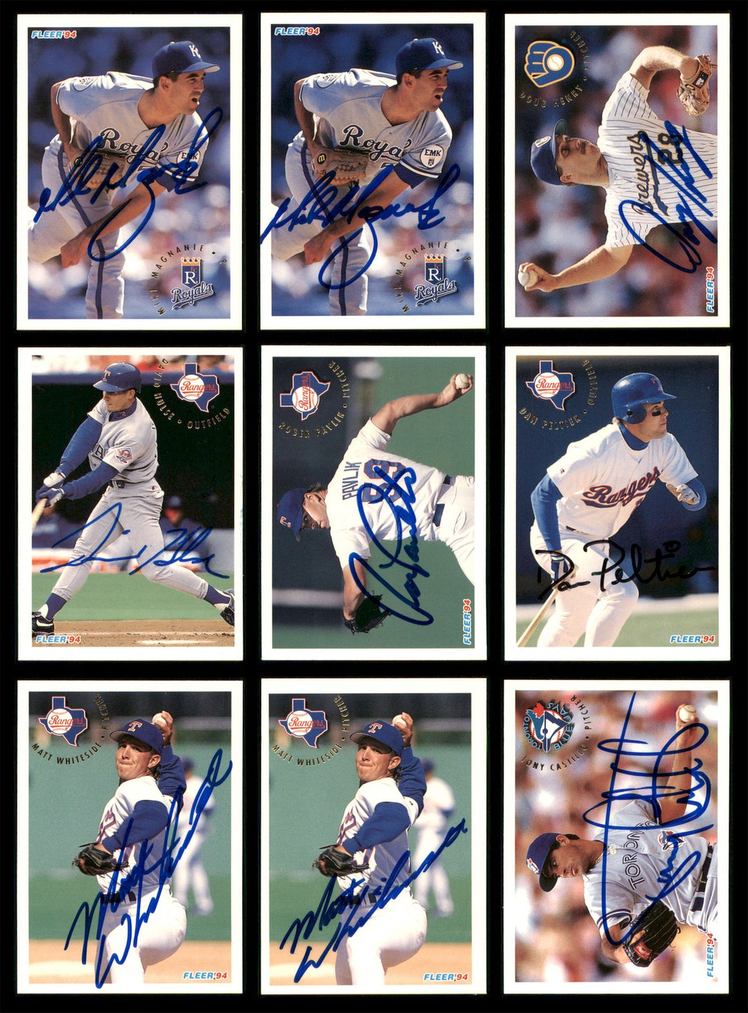 1994 Fleer Baseball Autographed Signed Cards Lot Of 79