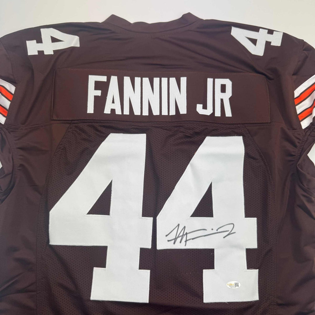 Autographed/Signed Harold Fannin Jr. Cleveland Brown Jersey JSA COA