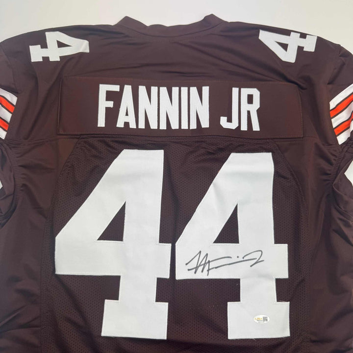 Autographed/Signed Harold Fannin Jr. Cleveland Brown Jersey JSA COA