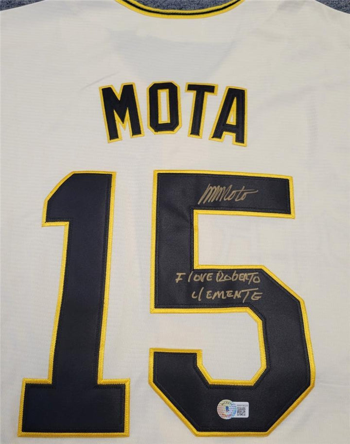 Manny Mota signed Pirates Jersey 1/1 Inscription autograph ~ Beckett BAS Witness