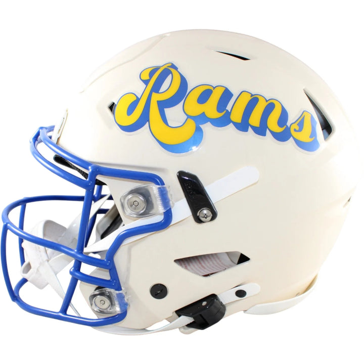 Warner Holt Faulk Bruce Signed Los Angeles Rams SpeedFlex Retro Helmet BAS 58497