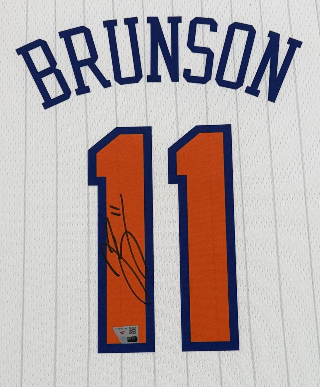 Jalen Brunson Signed Framed City Edition Nike Jersey NY Knicks Auto Fanatics COA