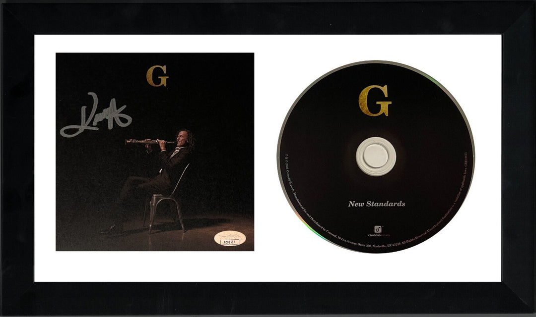 Kenny G signed 2021 New Standards 5x5 Art Card Framed w/ CD/Cover Booklet- JSA