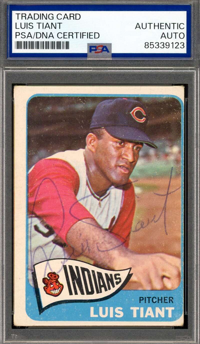 Luis Tiant PSA DNA Vintage Signed 1965 Topps Rookie Autograph