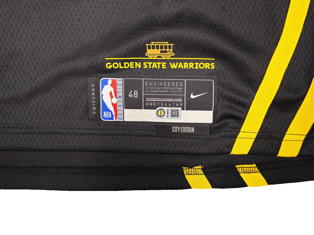 Warriors Stephen Curry Auto Black Nike Swingman City Edt Jersey Size 48 Beckett