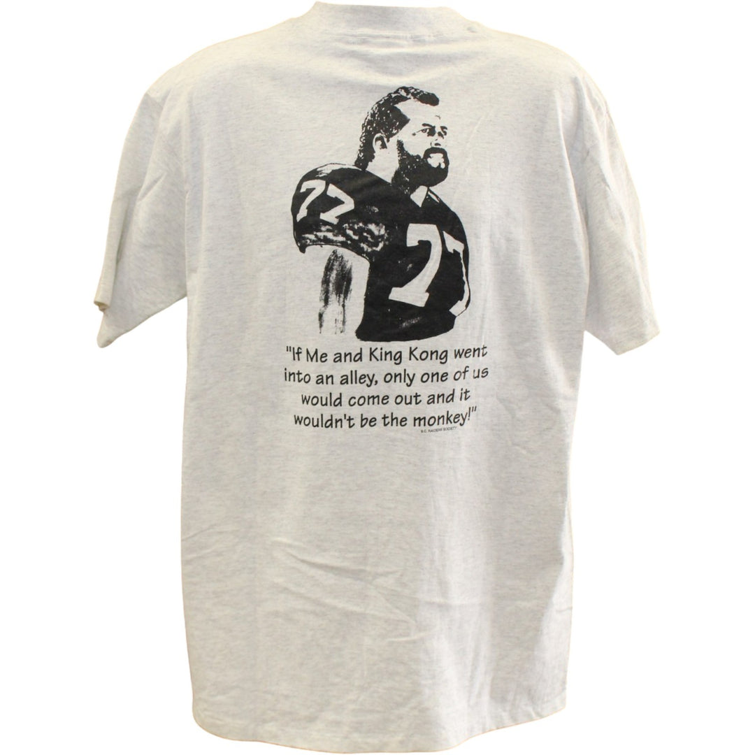 Lyle Alzado Oakland Raiders King Kong Alley Size XL White Mens T-Shirt 55504