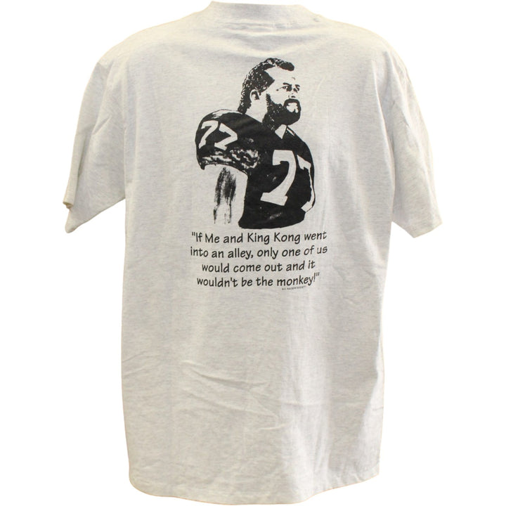 Lyle Alzado Oakland Raiders King Kong Alley Size XL White Mens T-Shirt 55504