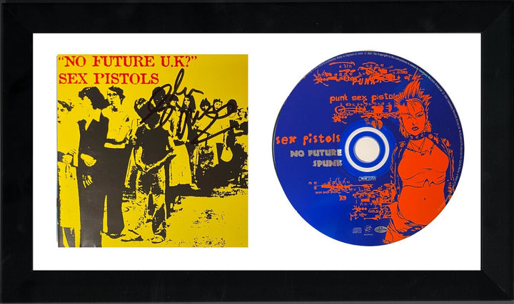 Sex Pistols Glen Matlock signed 1989 "No Future U.K?" Booklet Framed w/ CD