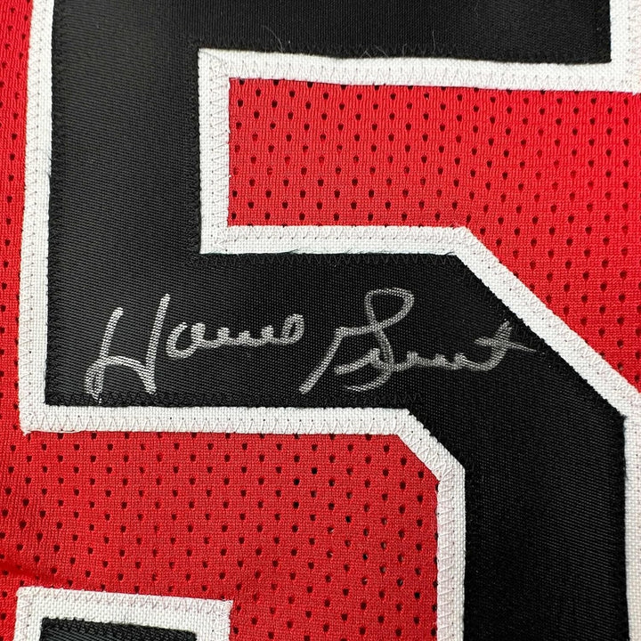 Framed Autographed/Signed Horace Grant 35x39 Chicago Red Jersey JSA COA