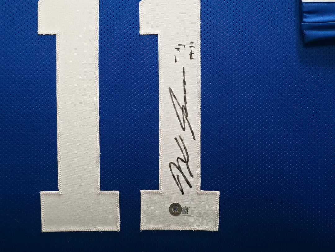 Jaxon Smith-Njigba Signed Framed Seahawks Blue Jersey Beckett BAS