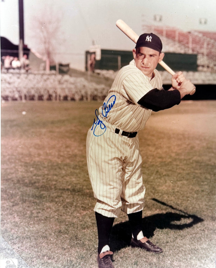Yogi Berra signed New York Yankees MLB 8x10 Photo imperfect- COA (HOF/3X AL MVP)