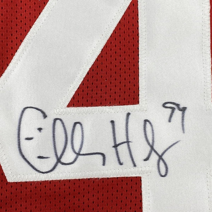 Framed Signed Charles Haley 35x39 San Francisco Red Jersey JSA COA