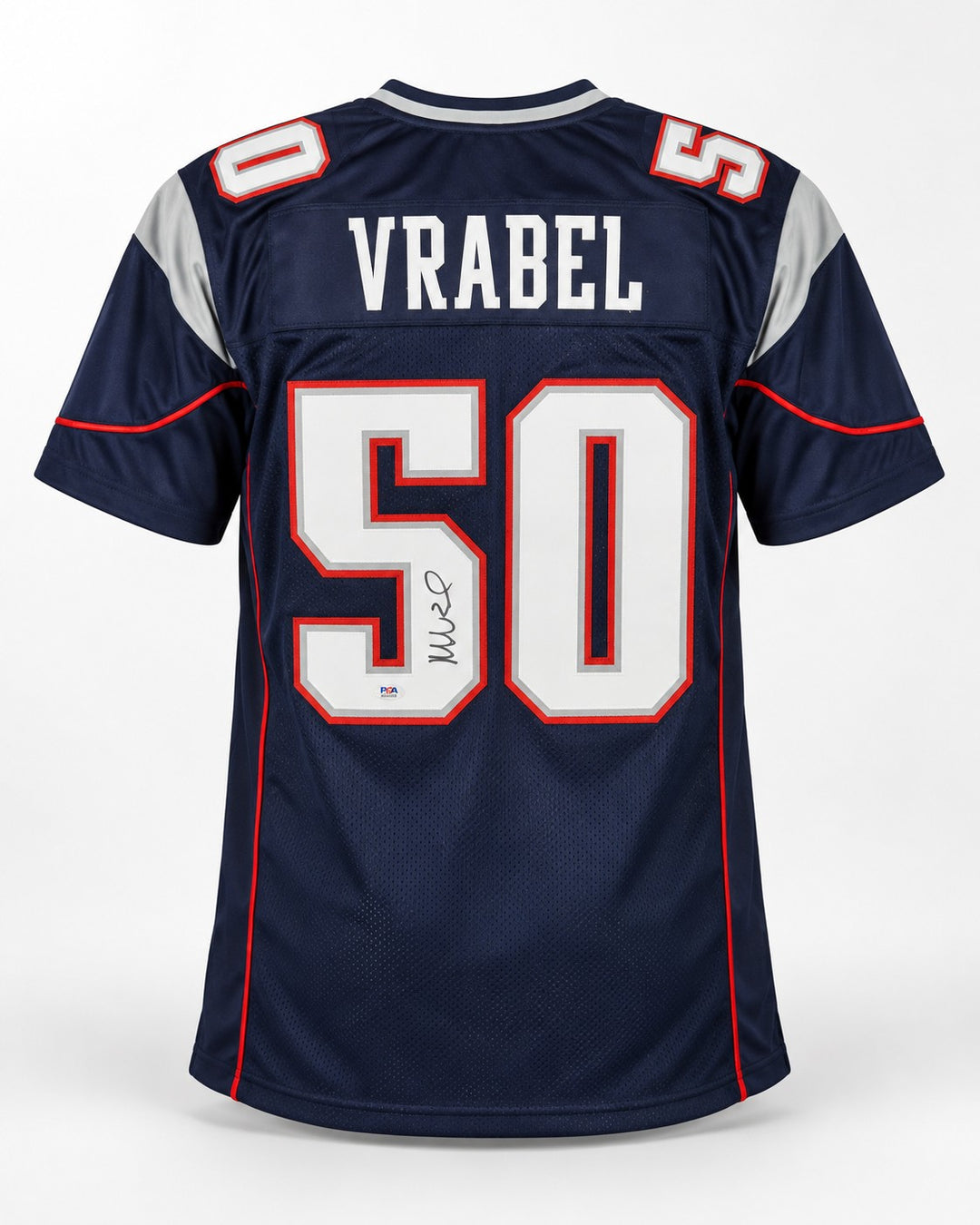 Mike Vrabel Signed Patriots Blue Custom Jersey JSA Witness