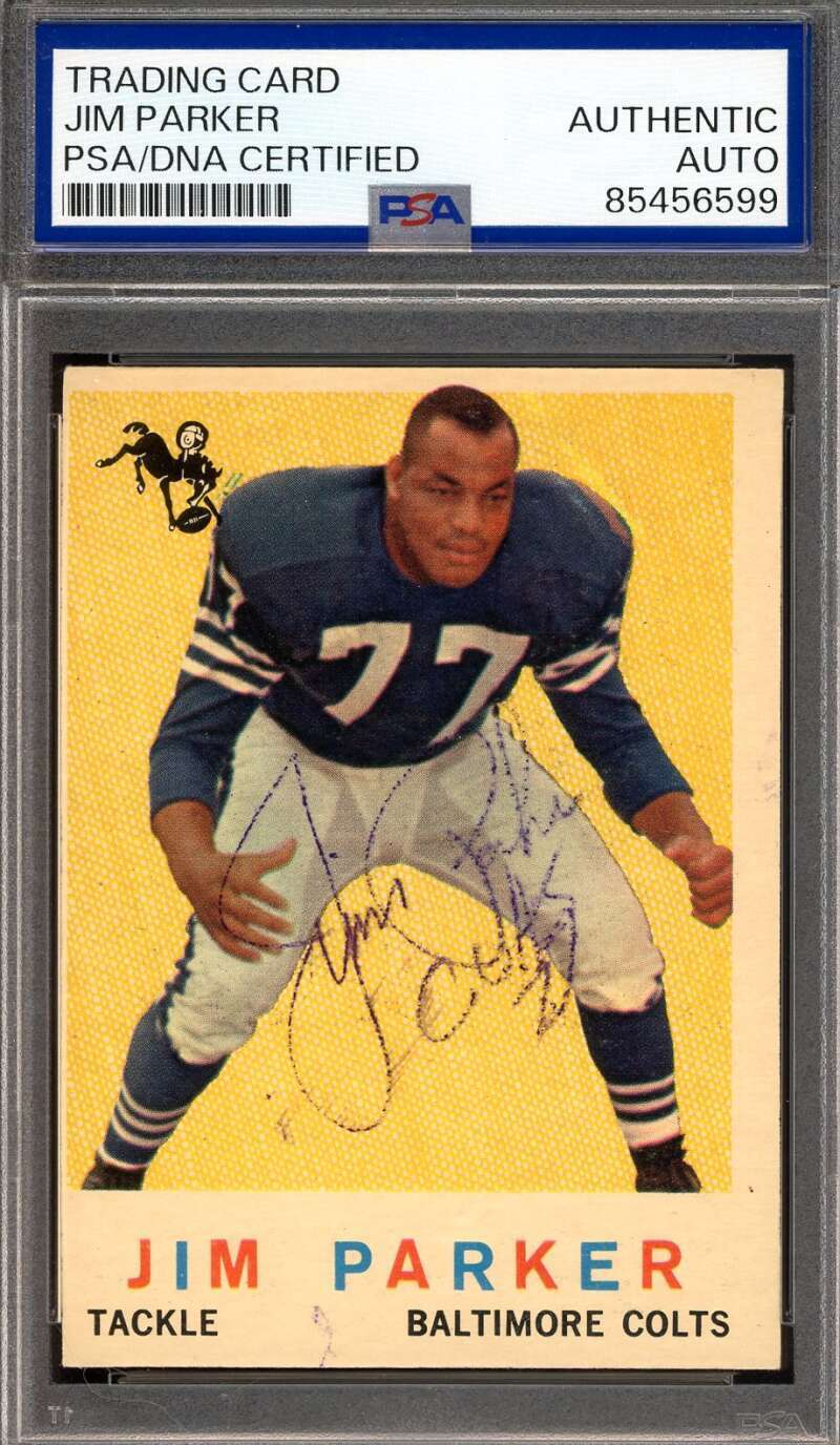 Jim Parker PSA DNA Vintage Signed 1959 Topps Rookie Autographed